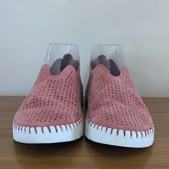Jeffrey Campbell Tiles Slip-On Pink Perforated Sneakers sz 8 EUC - Picture 3 of 10